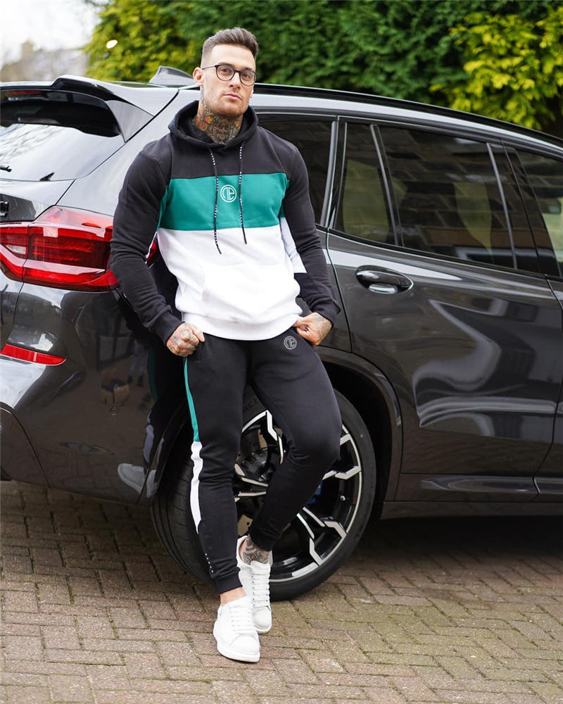 Two-Tone Hooded Athletic Suit