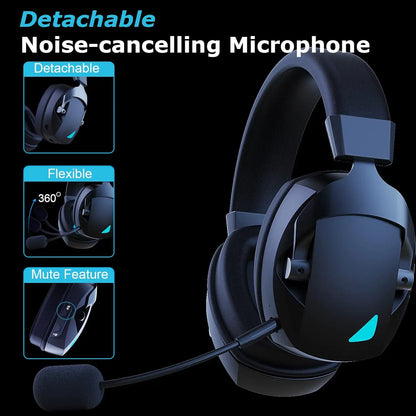 Wireless Gaming Headset for PC, PS4, PS5, Mac, Switch