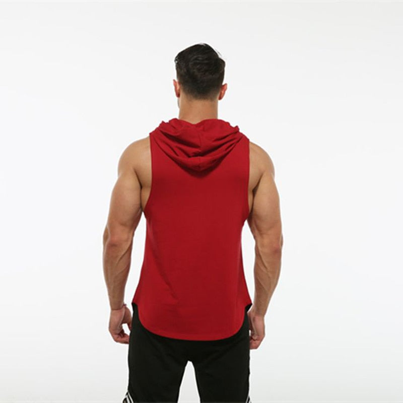 Sleeveless Hooded Performance Vest for Men